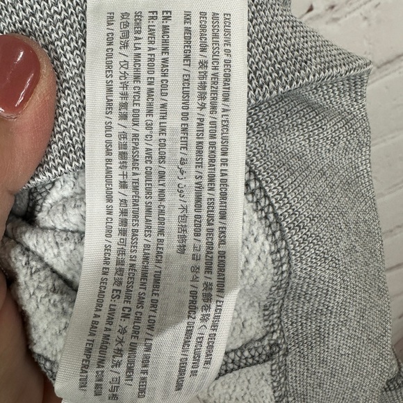 Abercrombie & Fitch Gray Full Zip‎ Hooded Jacket Sweatshirt Y2K Spellout Sz S - Picture 6 of 7